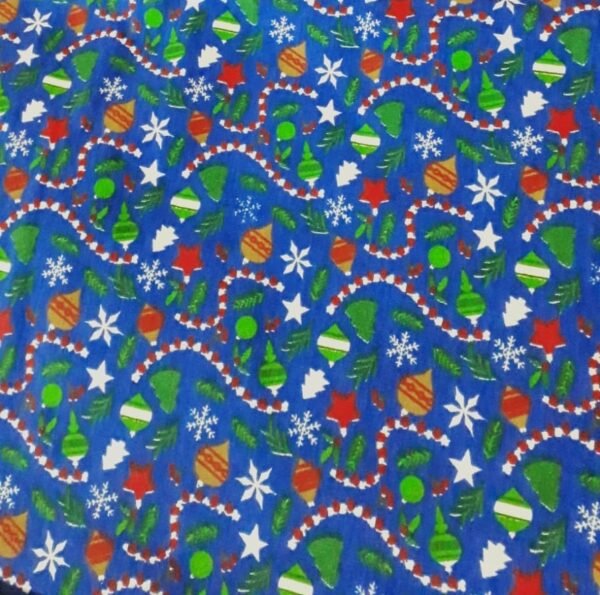 Tecido Tricoline Estampado de Natal Natalino 100% Algodão 25cm X 1,50mt