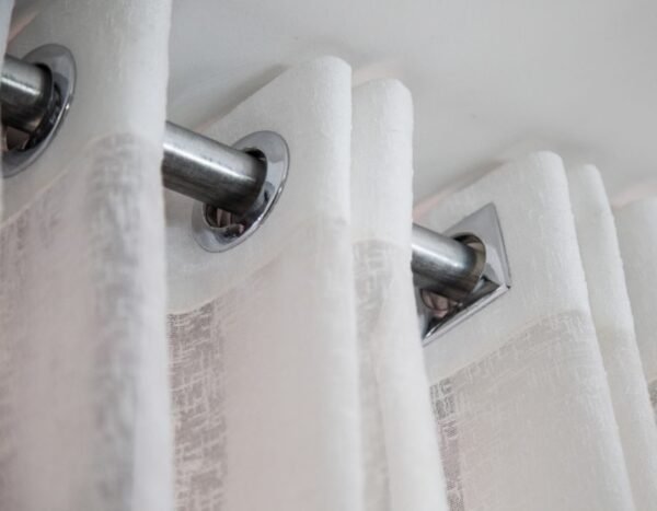 Tecido Voil/Voal Branco e Off White Largura 3 Metros Composição 100% Poliéster - Image 5
